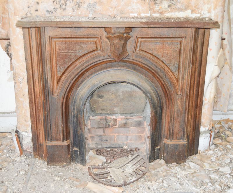 Stained Mantel Before Restoration